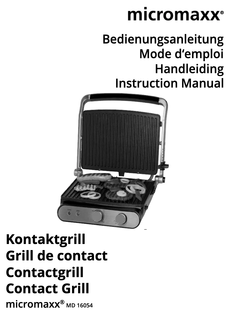 Page n°1 - Manuel utilisateur Micromaxx MD 16054