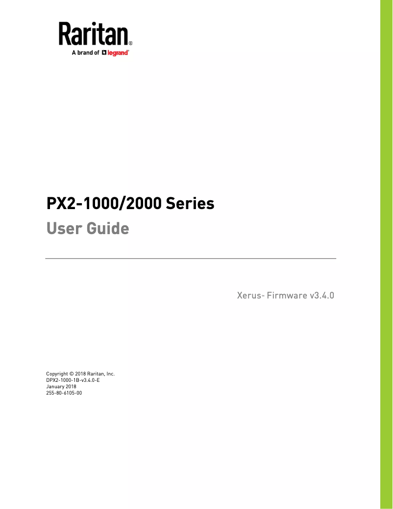 Page 1 de la notice Manuel utilisateur Raritan Dominion PX2-1905