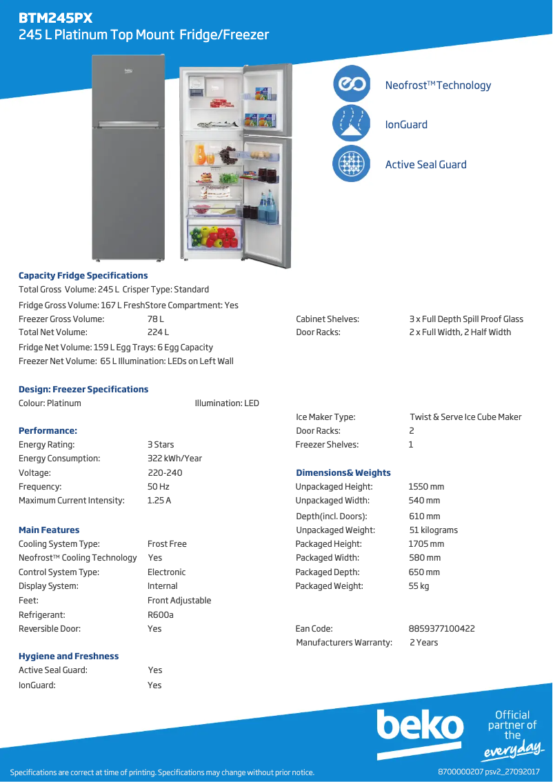 Image de la première page du manuel de l'appareil BTM245PX