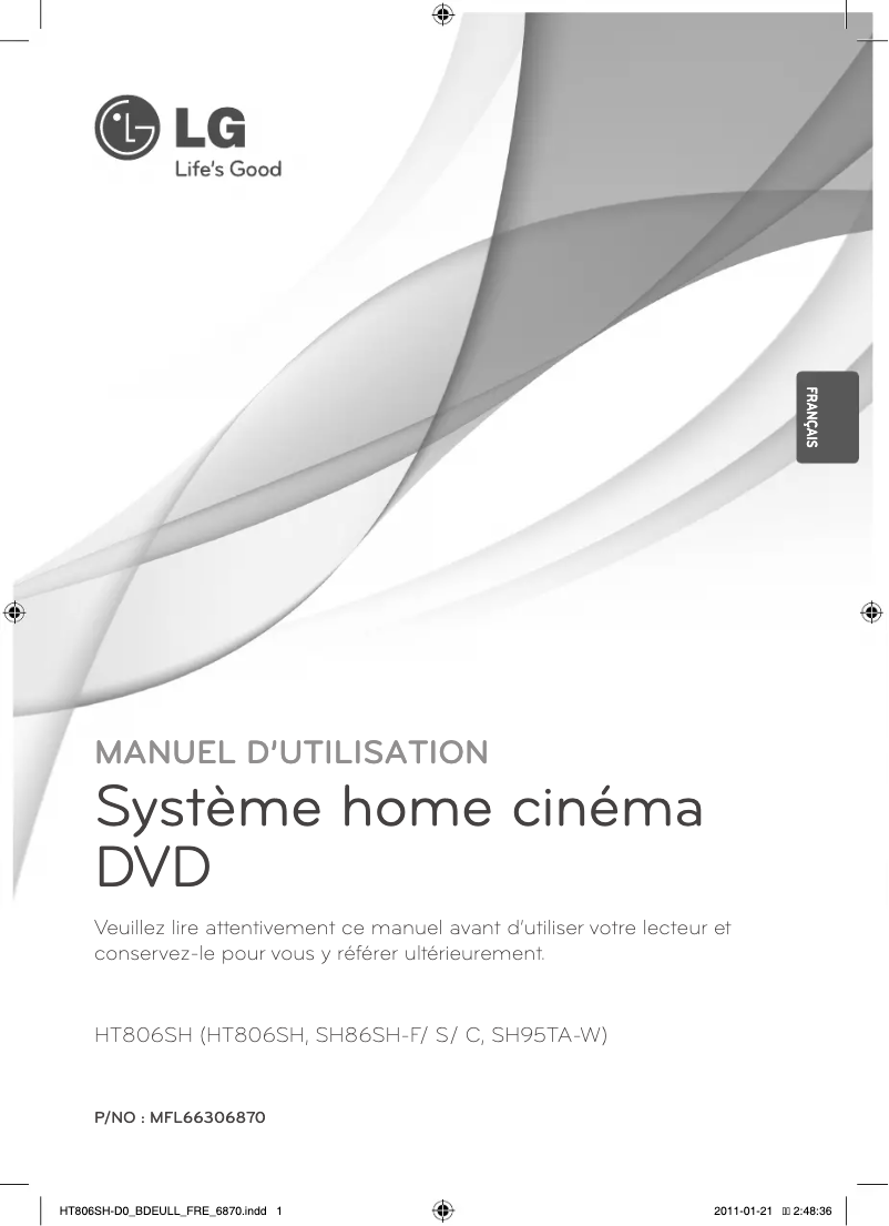 Page n°1 - Manuel utilisateur LG HT806SH