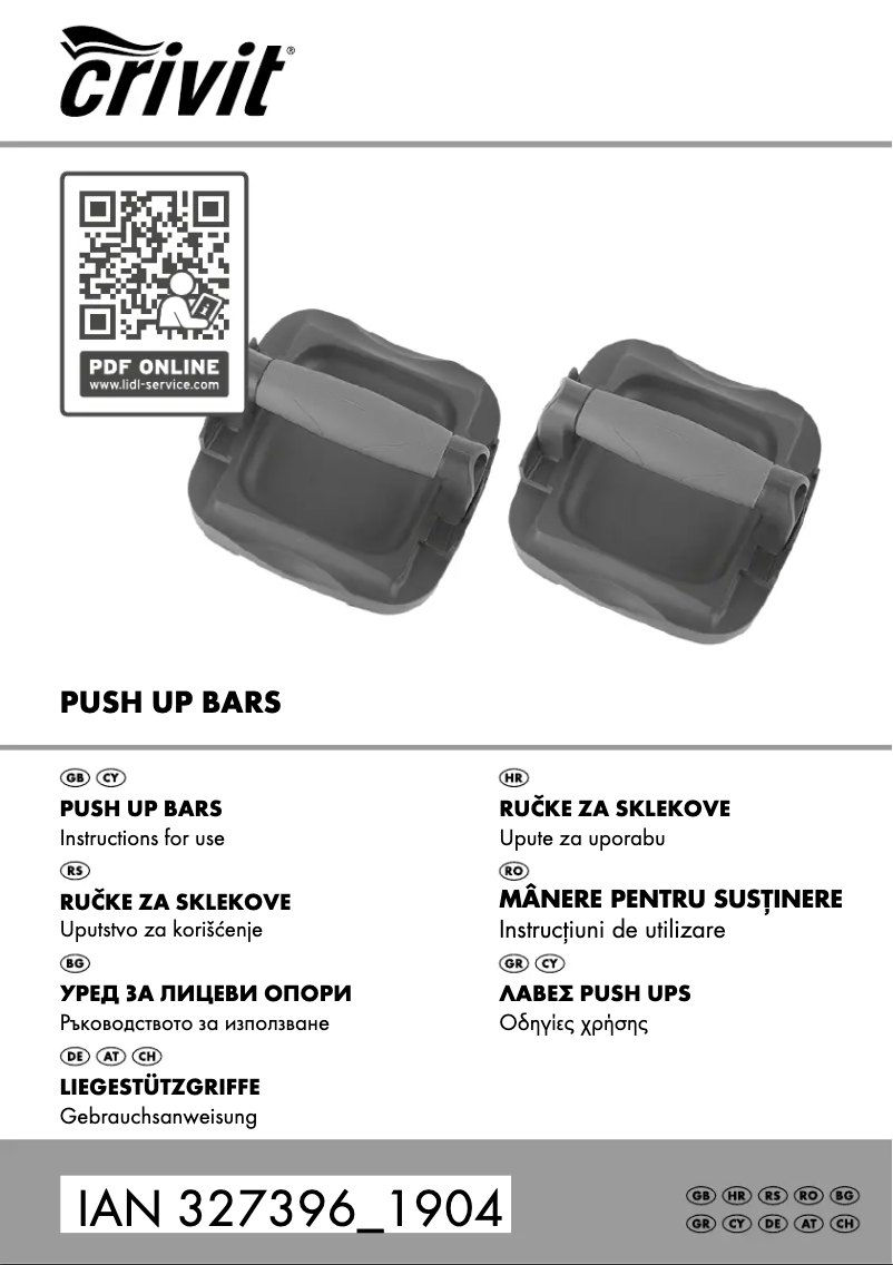 Page n°1 - Manuel utilisateur Crivit IAN 327396