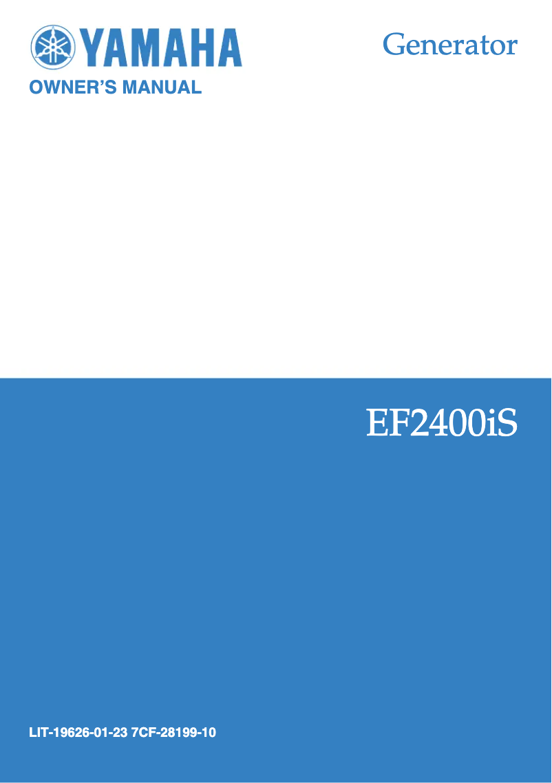 Image de la première page du manuel de l'appareil EF2400iS