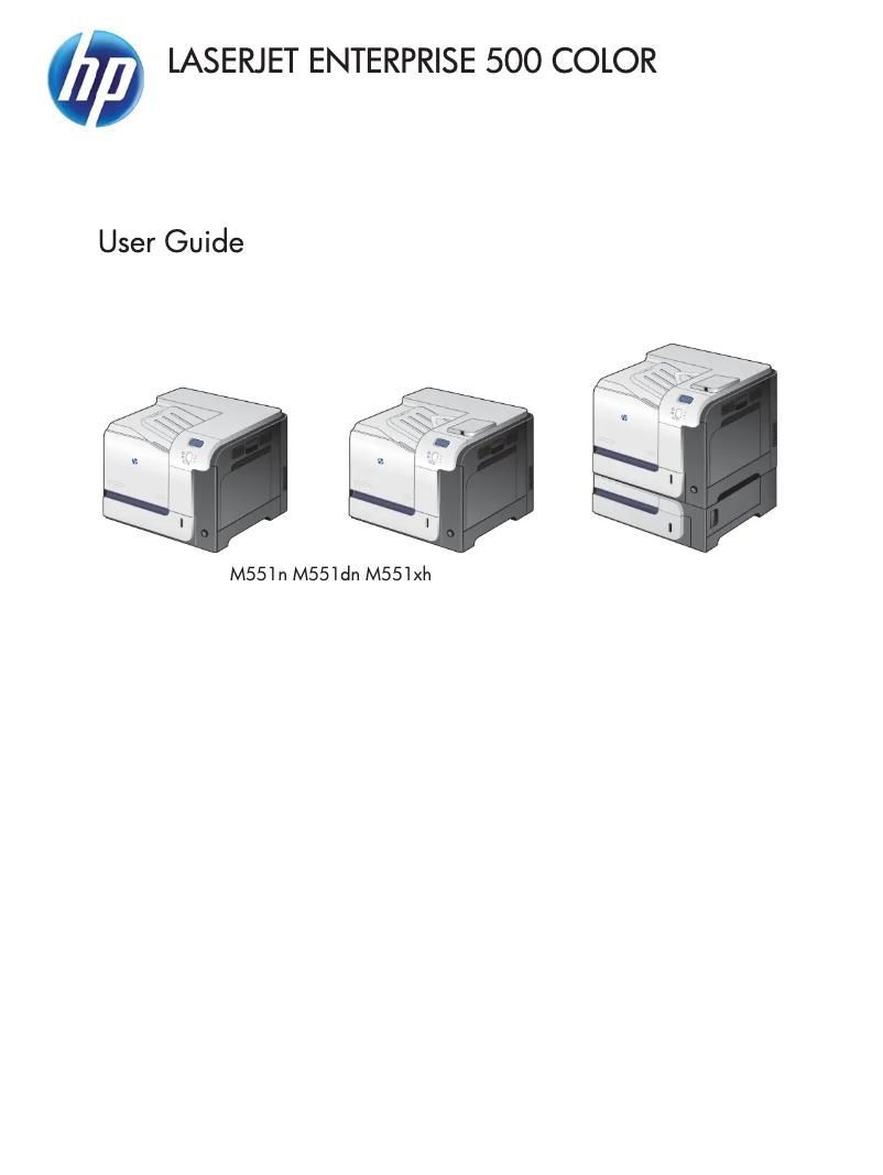 Imagen de la primera página del manual del dispositivo LaserJet Enterprise 500 M551