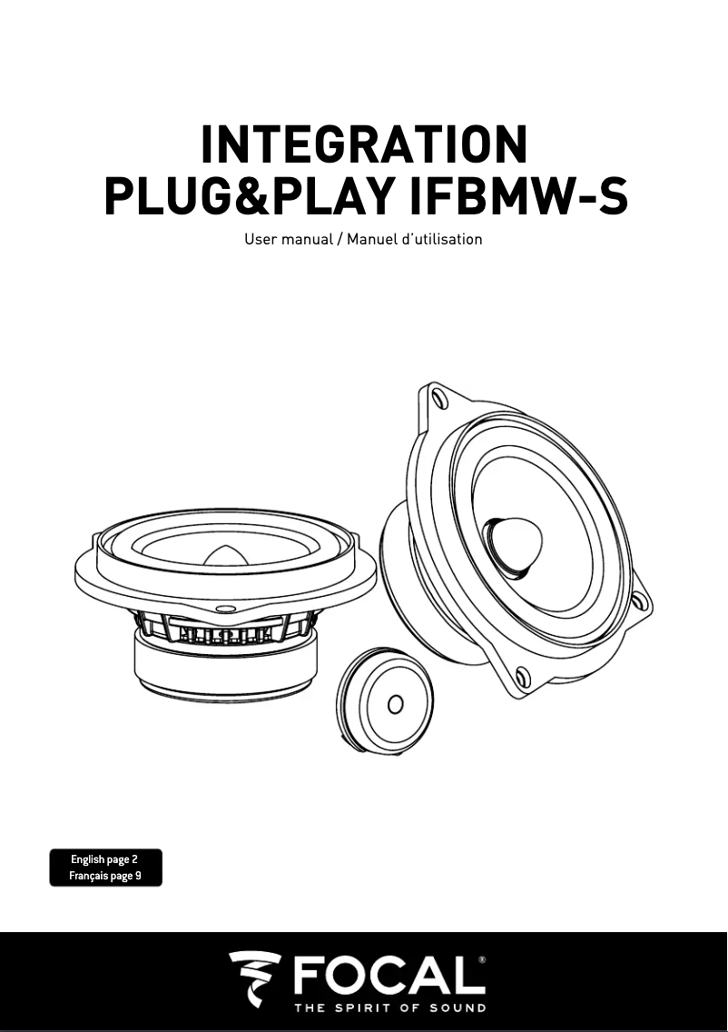 Page 1 de la notice Manuel utilisateur Focal IFBMW-S