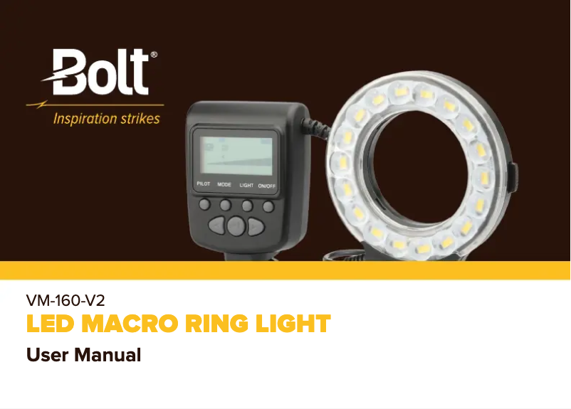 Page 1 de la notice Manuel utilisateur Bolt VM-160-V2