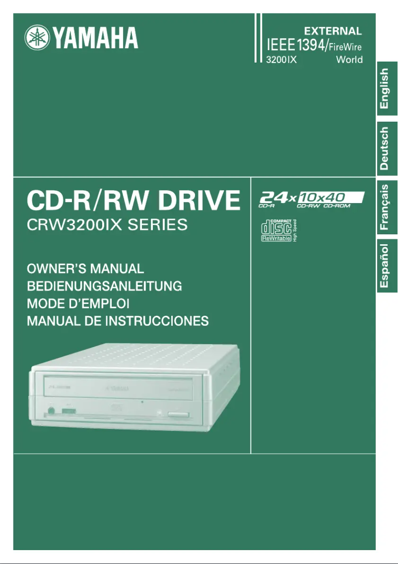 Página 1 del manual Manual de usuario Yamaha CRW-3200IX