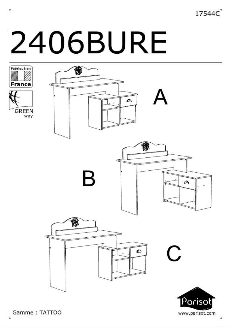 Page n°1 - Manuel utilisateur Parisot Tattoo 2406BURE