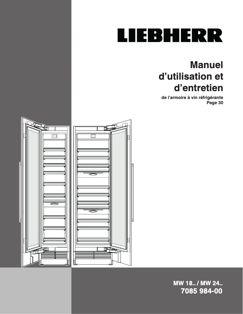 Page n°1 - Manuel utilisateur Liebherr EWT 9275