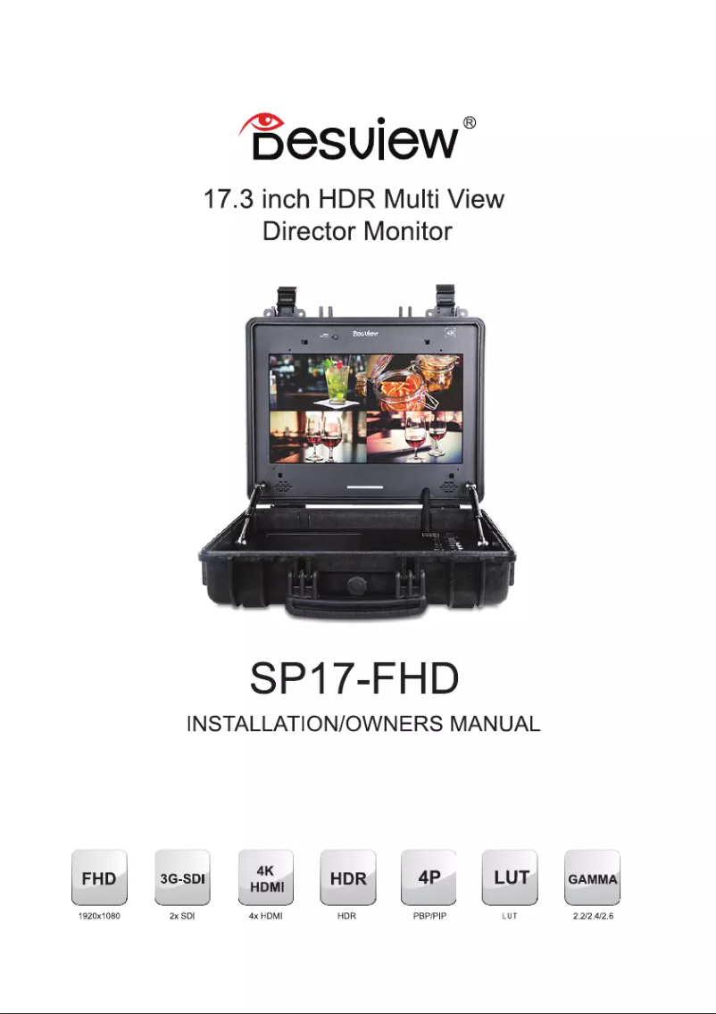 Página 1 del manual Manual de usuario Desview SP17-FHD