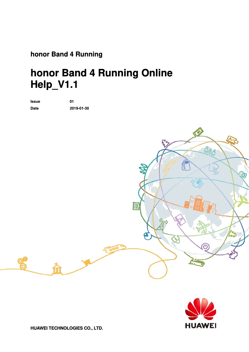 Page 1 de la notice Manuel utilisateur Honor Band 4 Running