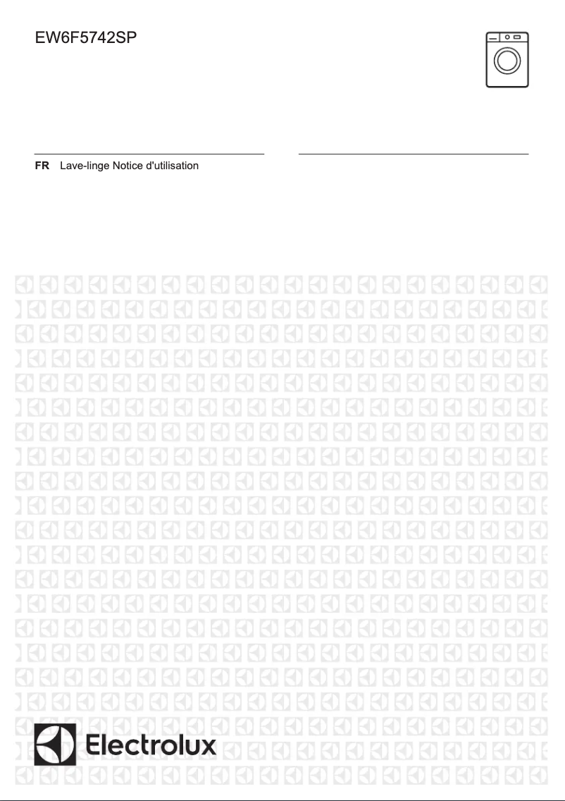 Page 1 de la notice Manuel utilisateur Electrolux EW6F5742SP