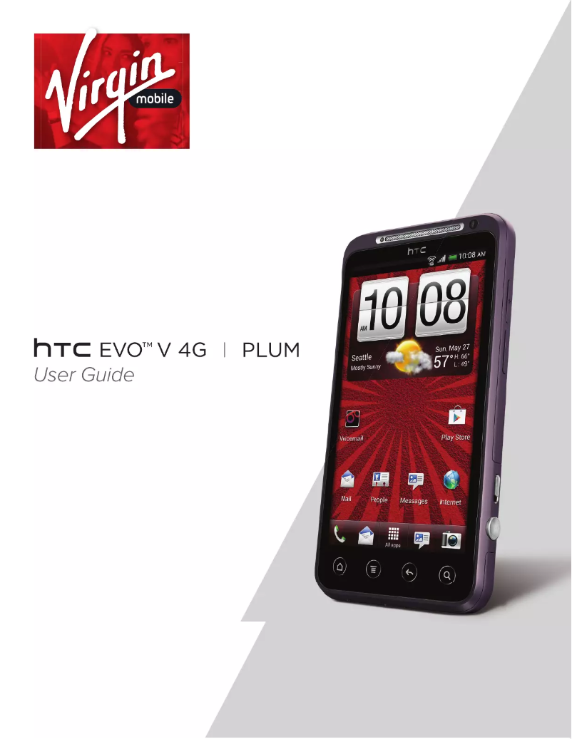 Image de la première page du manuel de l'appareil Evo V 4G Plum
