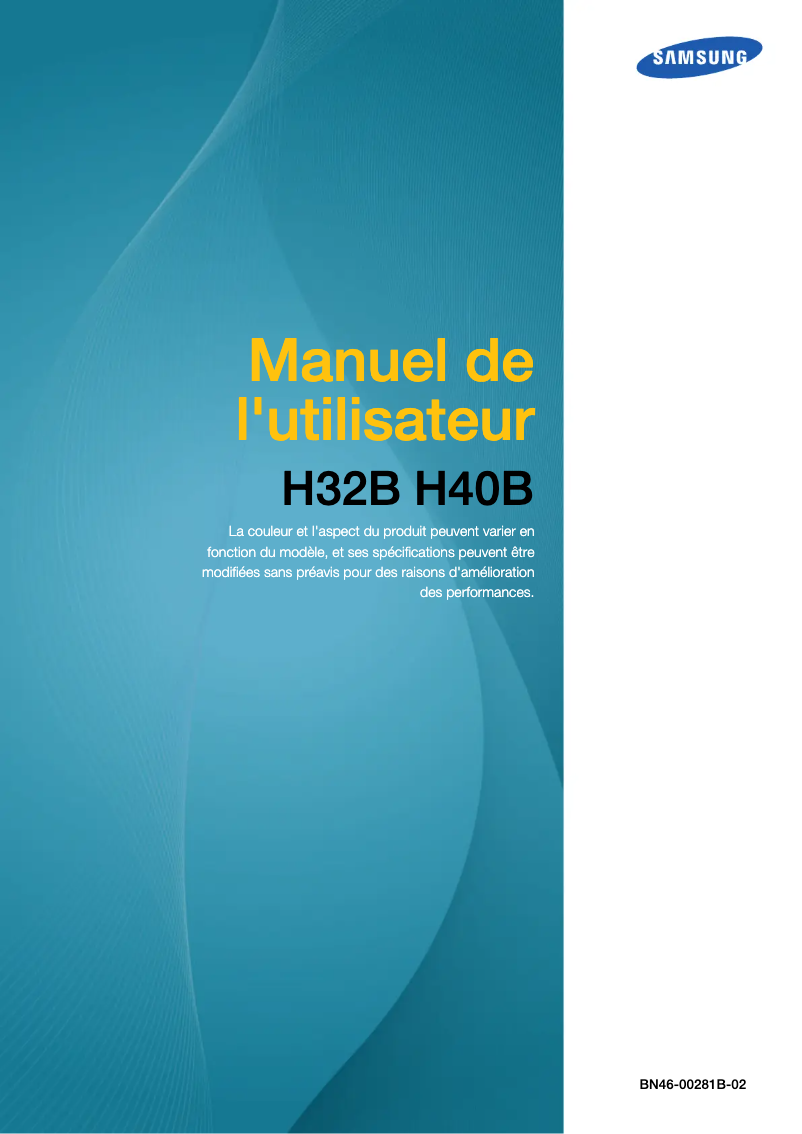 Image de la première page du manuel de l'appareil SyncMaster H32B