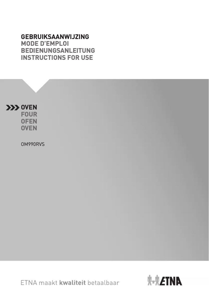 Page 1 de la notice Mode d'emploi Etna OM990RVS