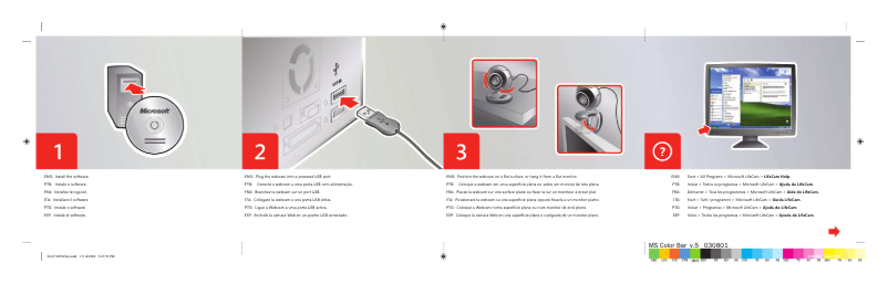 Page 1 de la notice Manuel utilisateur Microsoft LifeCam VX-5000