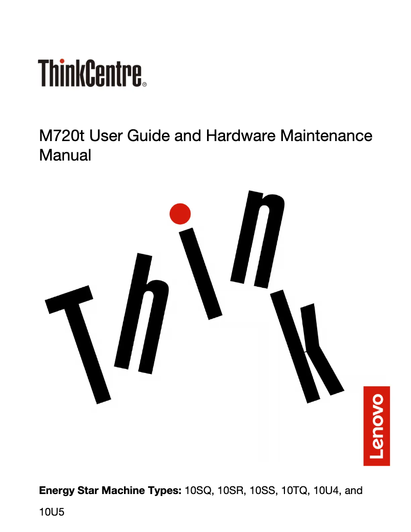 Page n°1 - Manuel utilisateur Lenovo ThinkCentre M720