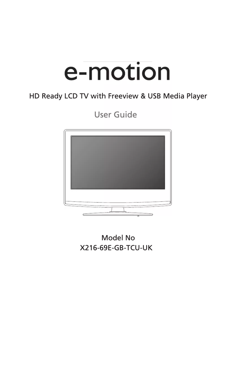Page n°1 - Manuel utilisateur E-motion W216/69E-GB-TCU-UK