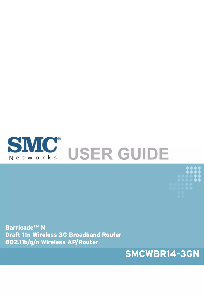 Página 1 del manual Manual de usuario SMC WBR14-3GN Barricade