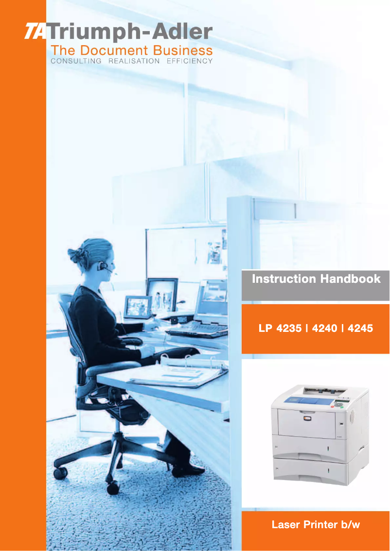 Page 1 de la notice Manuel utilisateur Triumph-Adler LP 4245