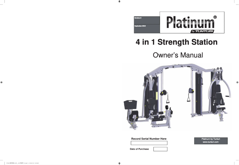 Página 1 del manual Manual de usuario Tunturi Platinum 4 in 1 Strength Station