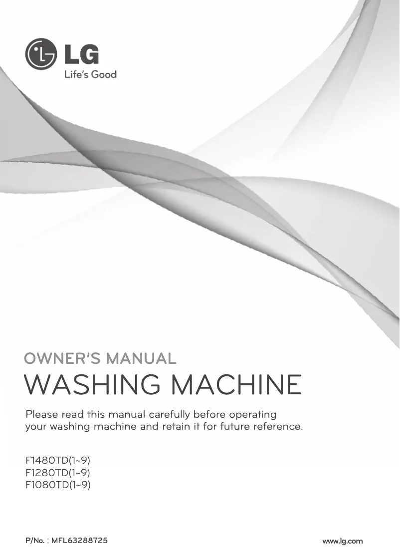 Page n°1 - Manuel utilisateur LG F1480TD6