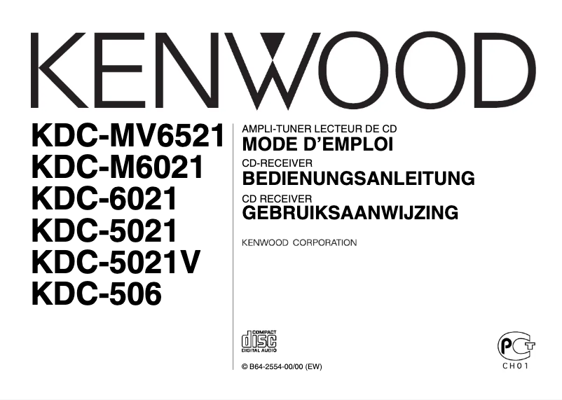 Page 1 de la notice Manuel utilisateur Kenwood KDC-M6021