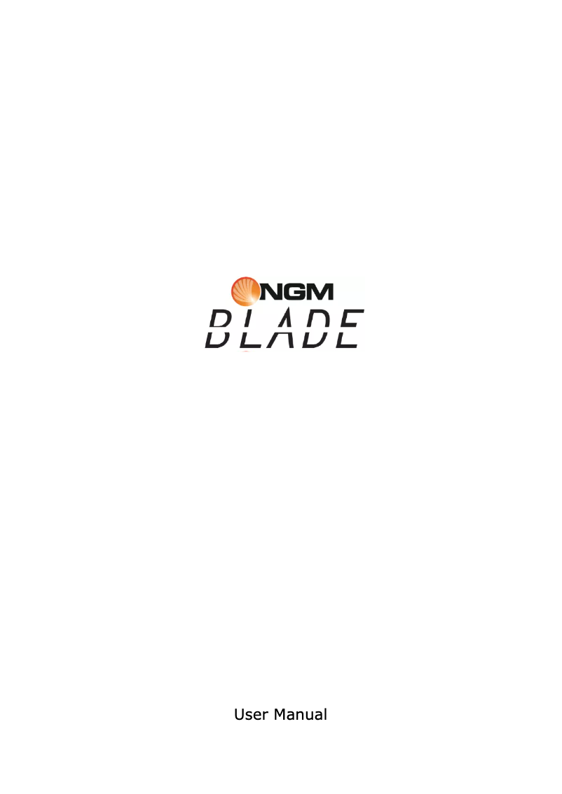 Page n°1 - Manuel utilisateur NGM Blade