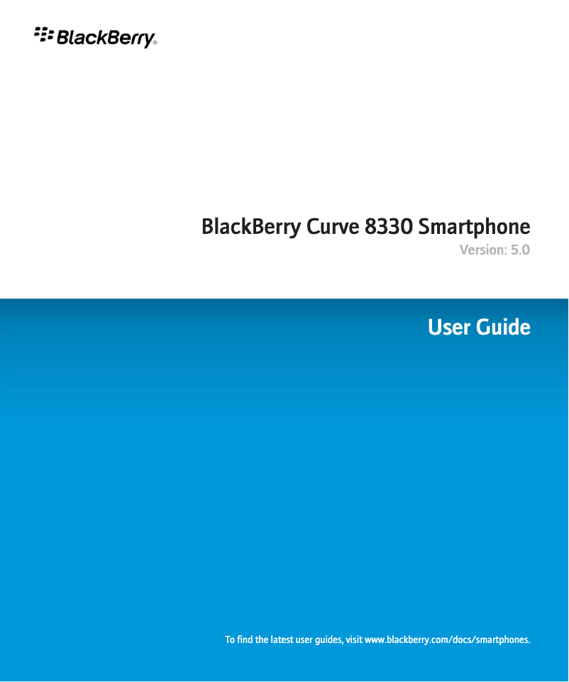 Página 1 del manual Manual de usuario BlackBerry Curve 8330