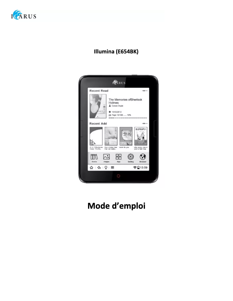 Imagen de la primera página del manual del dispositivo Illumina E654