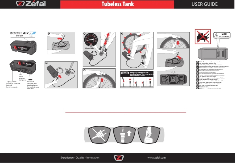 Página 1 del manual Manual de usuario Zefal Tubeless Tank