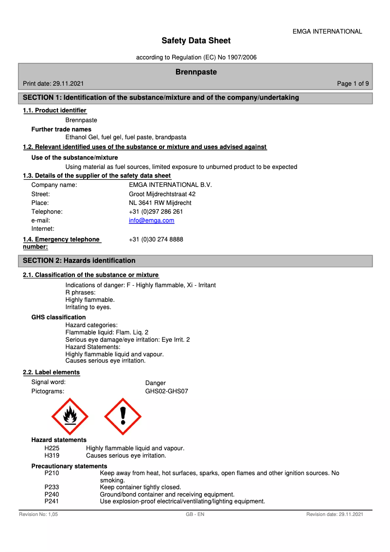 Page 1 de la notice Manuel utilisateur CaterFlame 685024