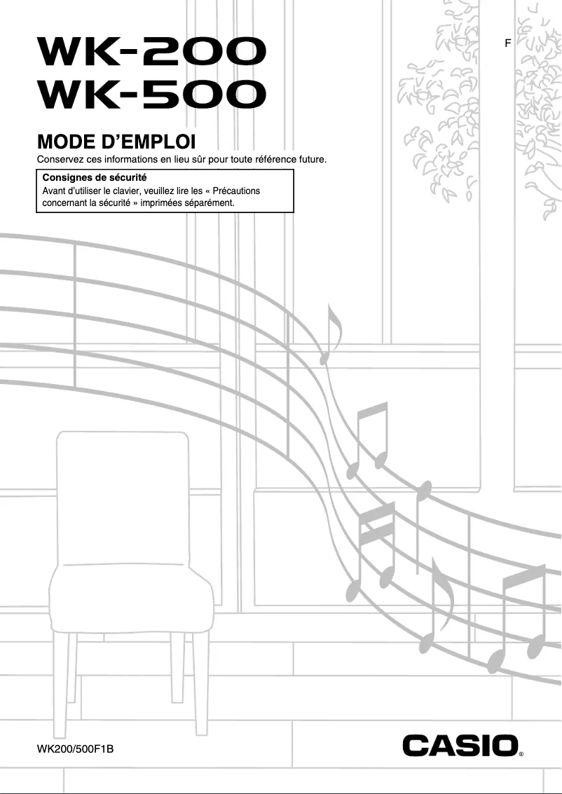 Page n°1 - Manuel utilisateur Casio WK-500