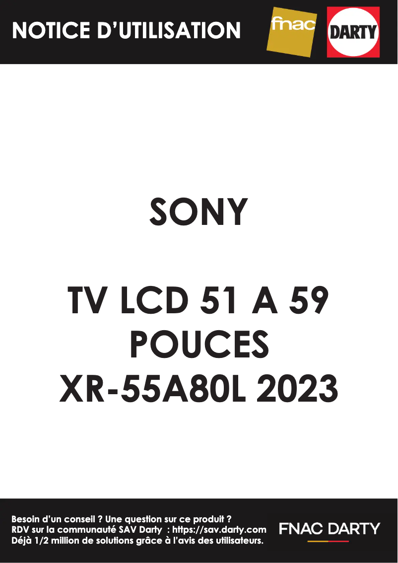 Página 1 del manual Manual de usuario Sony XR-55A80L