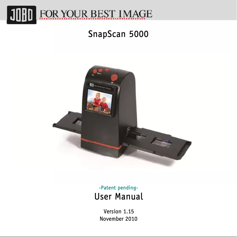 Page 1 de la notice Manuel utilisateur Jobo SnapScan 5000