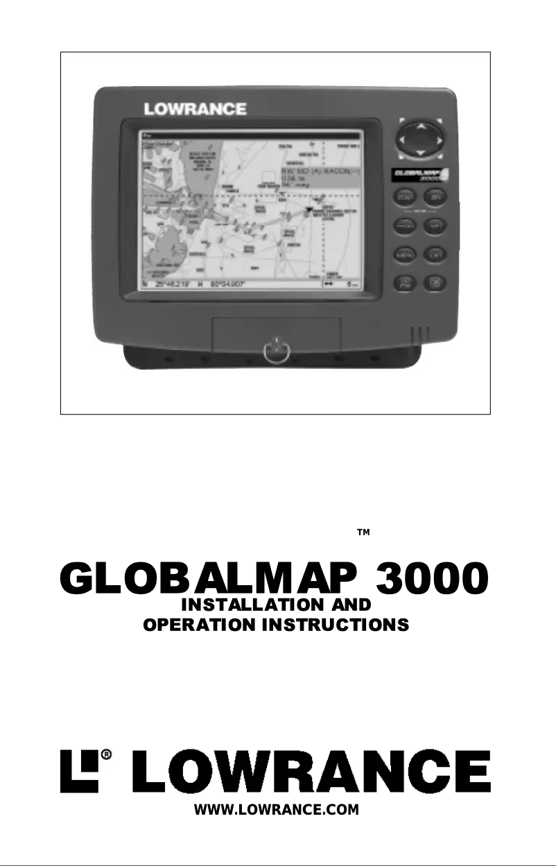 Page 1 de la notice Manuel utilisateur Lowrance GlobalMap 3000