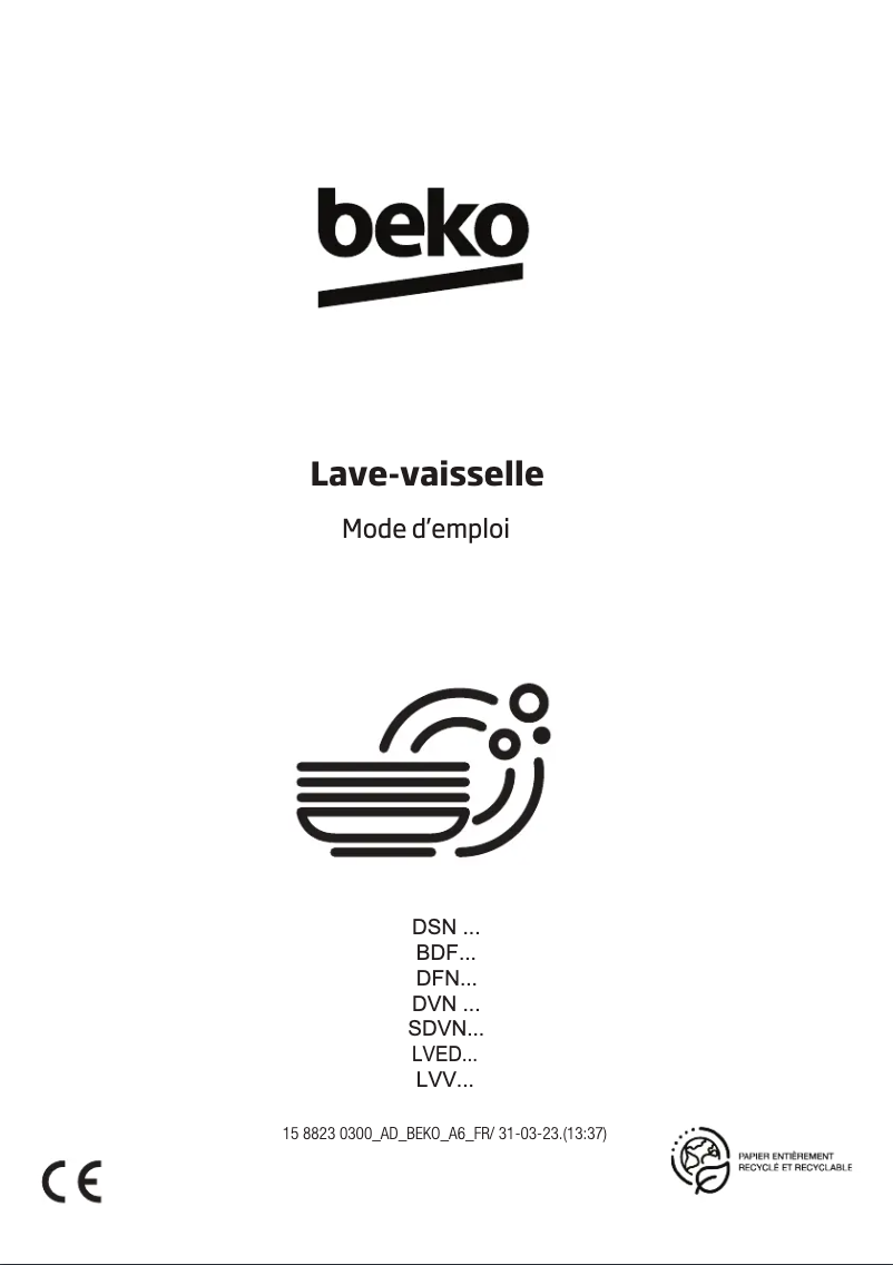 Page n°1 - Manuel utilisateur Beko BDFN0543S