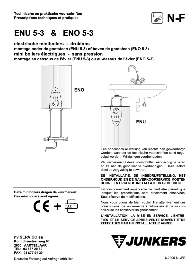 Page n°1 - Manuel utilisateur Junkers ENU 5-3