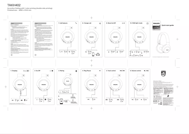 Page 1 de la notice Guide de démarrage rapide Philips CoolPlay TAKH402