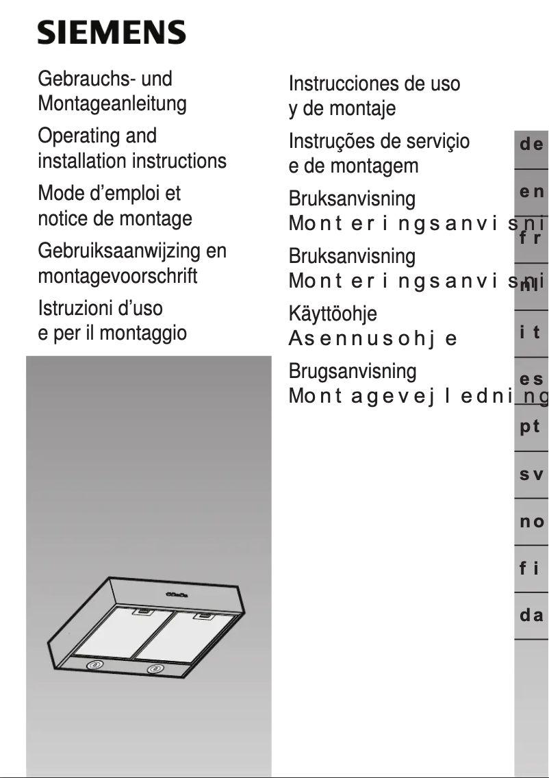 Page 1 de la notice Guide d'installation Siemens LU19050