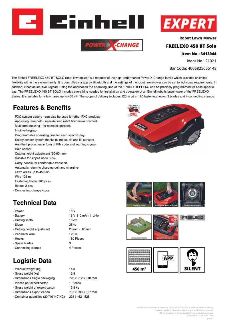 Image de la première page du manuel de l'appareil FREELEXO 450 BT