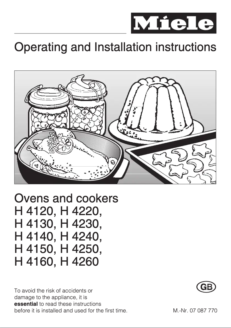Page 1 de la notice Manuel utilisateur Miele H 4230