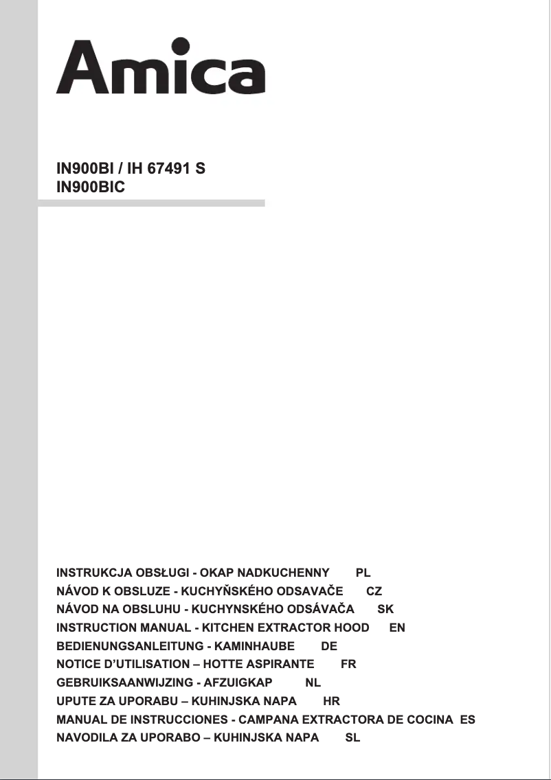 Image de la première page du manuel de l'appareil IN900BIC