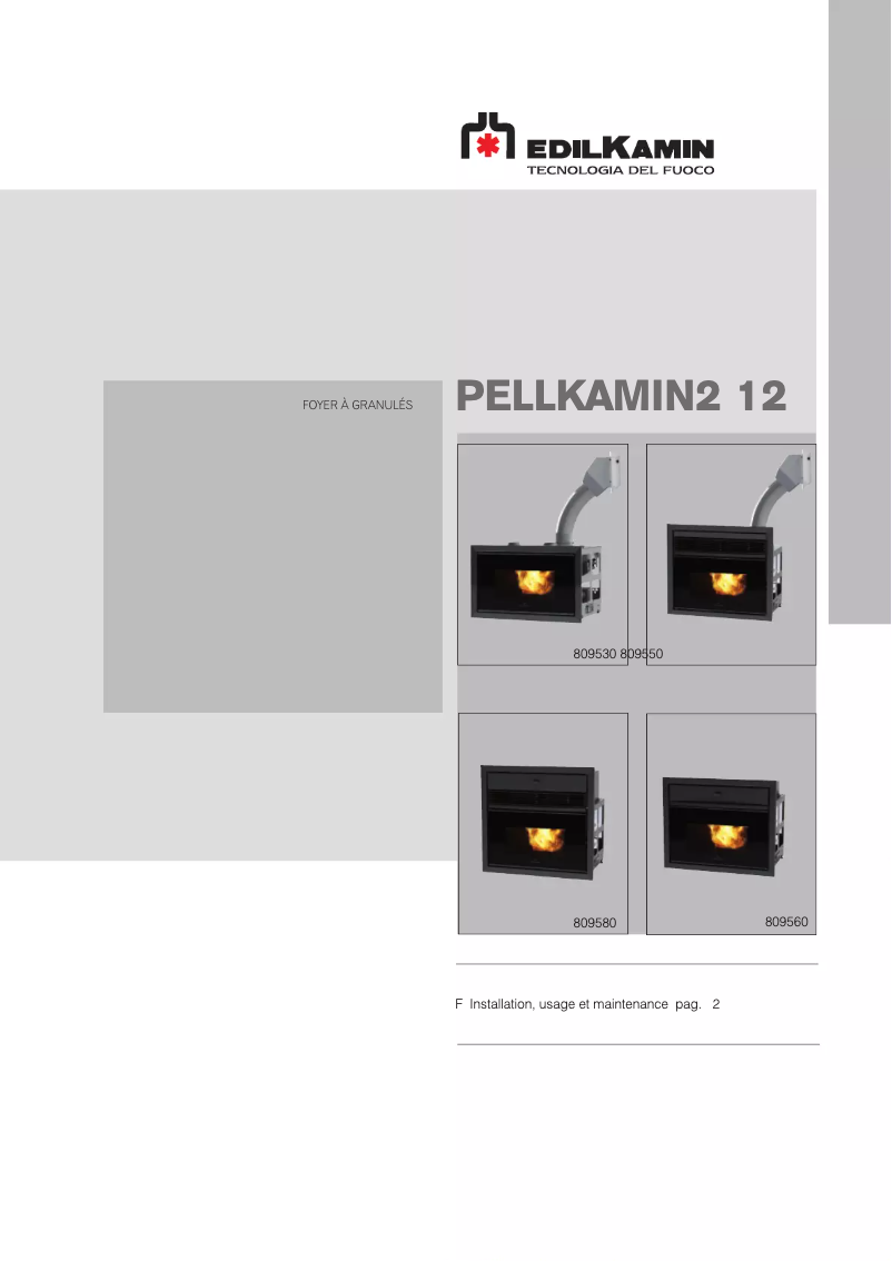 Page n°1 - Manuel utilisateur Edilkamin PELLKAMIN2 12