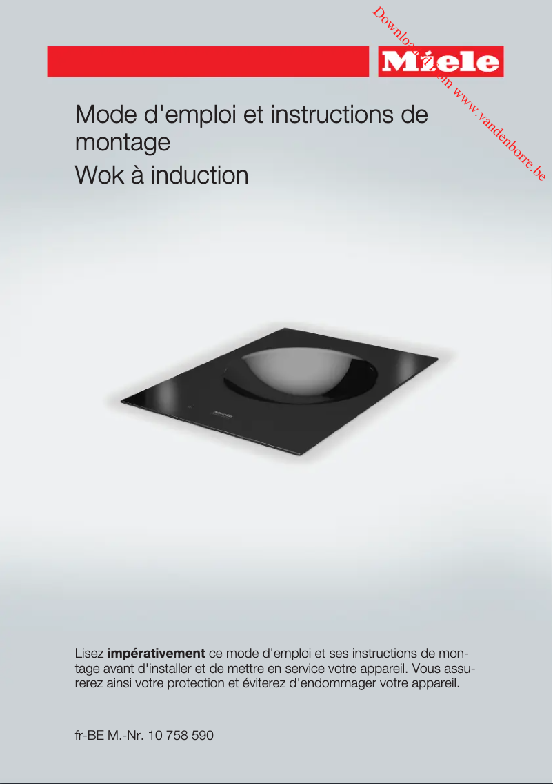Page 1 de la notice Manuel utilisateur Miele CS 7611 FL