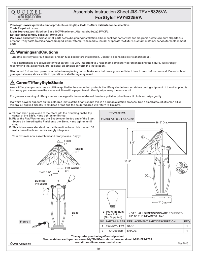 Image de la première page du manuel de l'appareil Victory TFVY6325VA