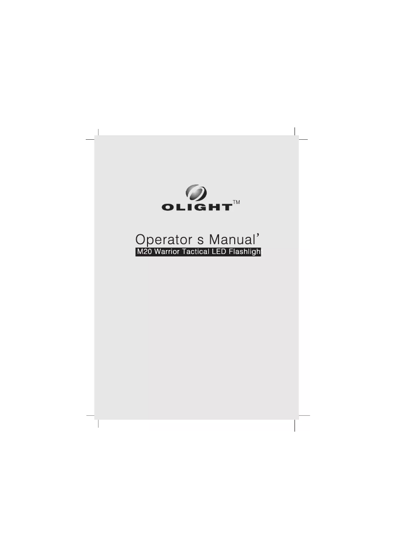 Page 1 de la notice Manuel utilisateur Olight M20 X Warrior