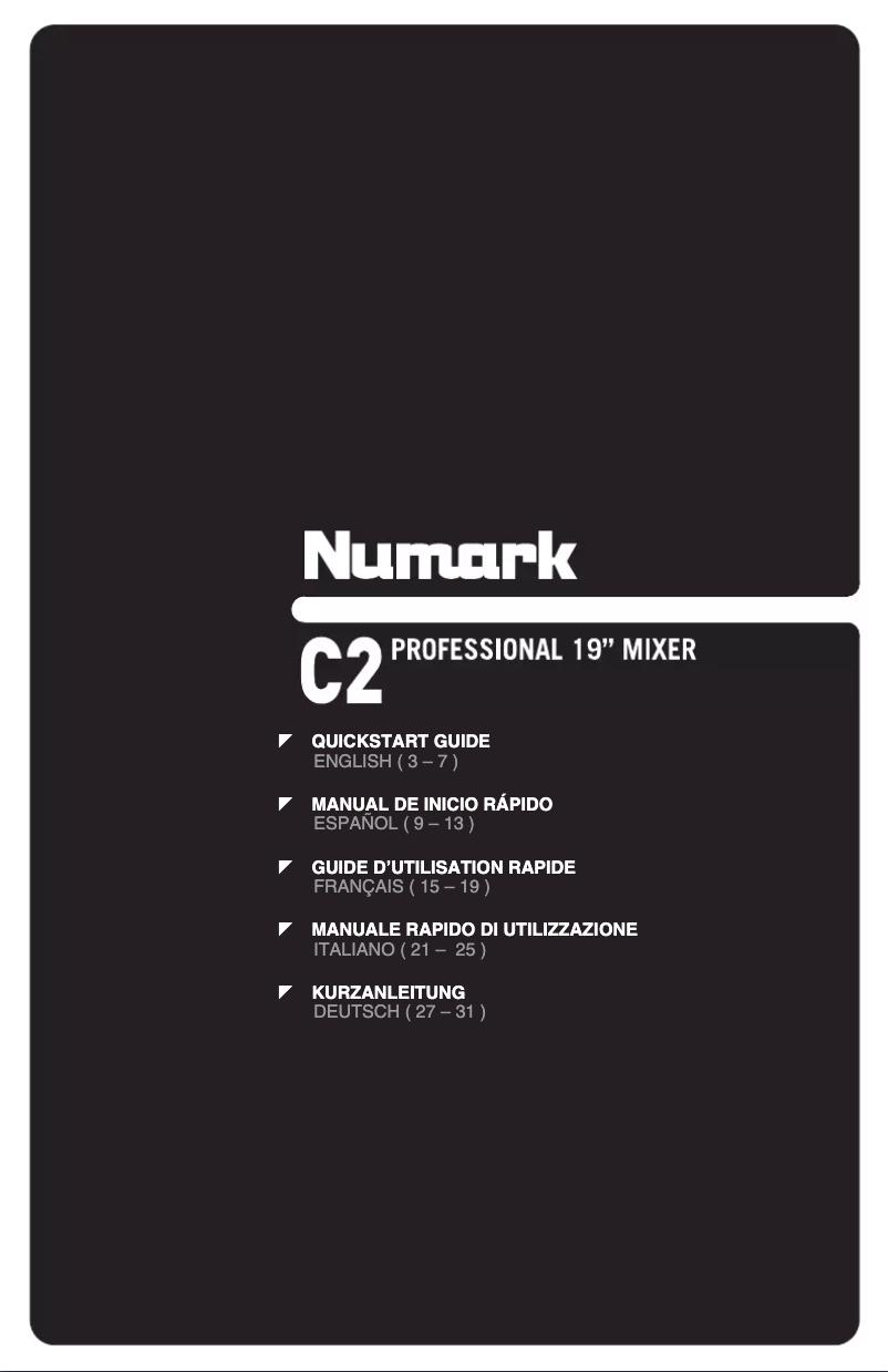 Page 1 de la notice Manuel utilisateur Numark C2