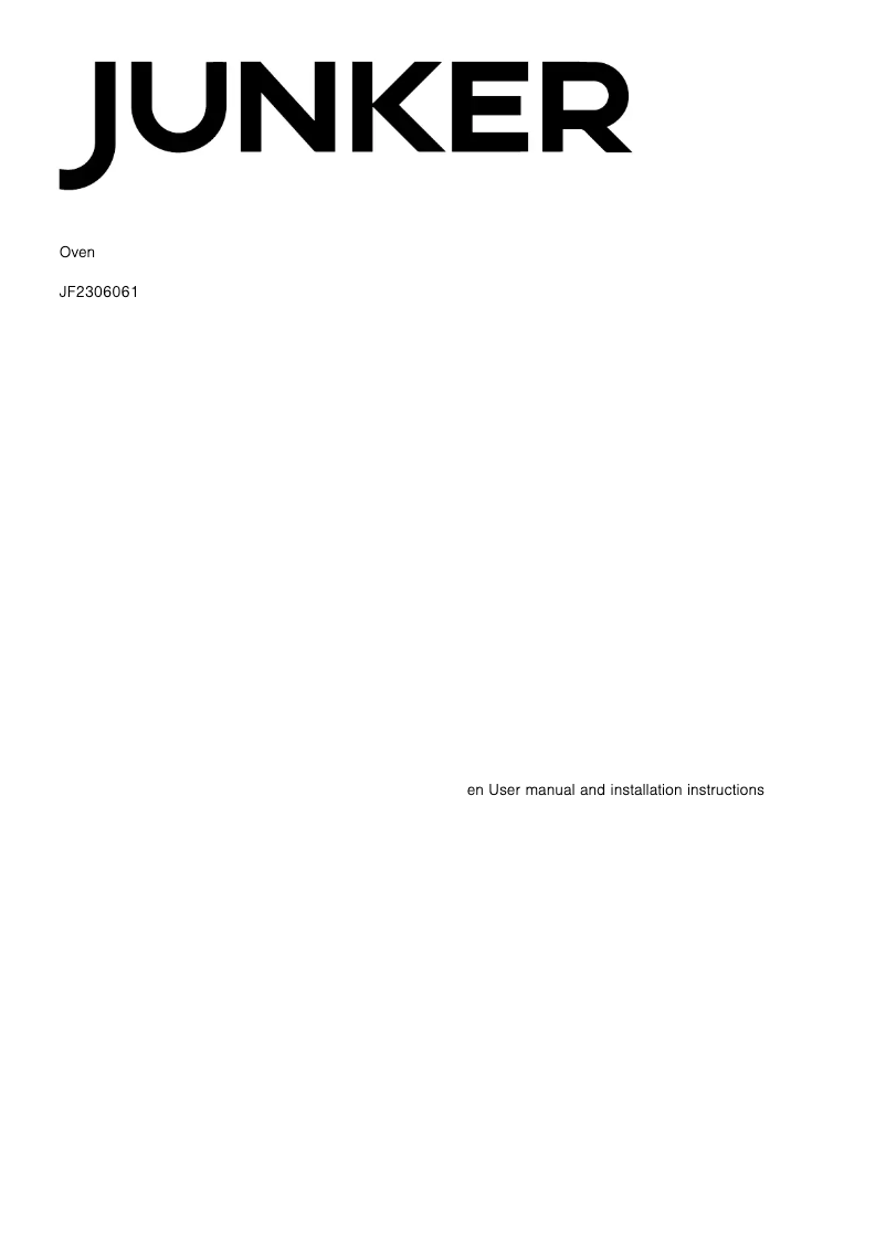 Page n°1 - Label énergétique Junker JF2306061
