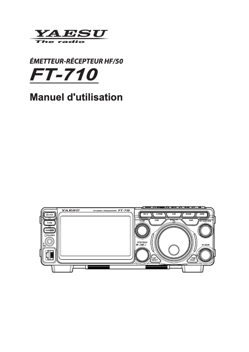 Page 1 de la notice Manuel utilisateur Yaesu FT-710