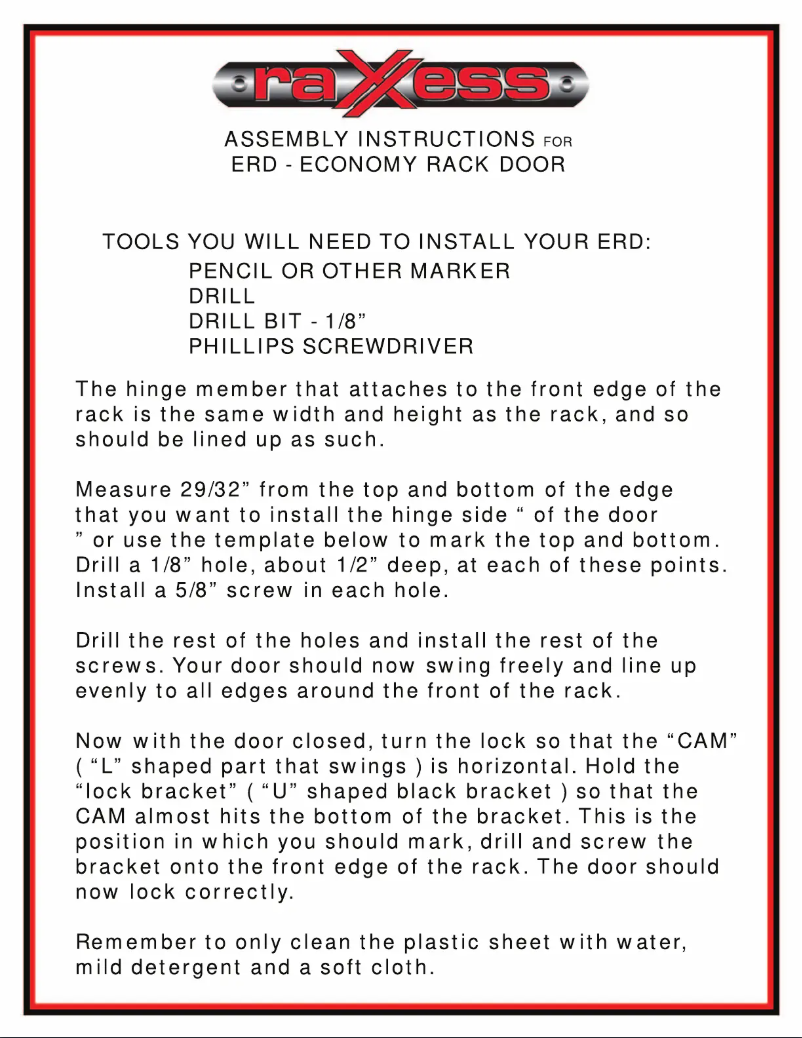 Page 1 de la notice Manuel utilisateur Chief ERD-20